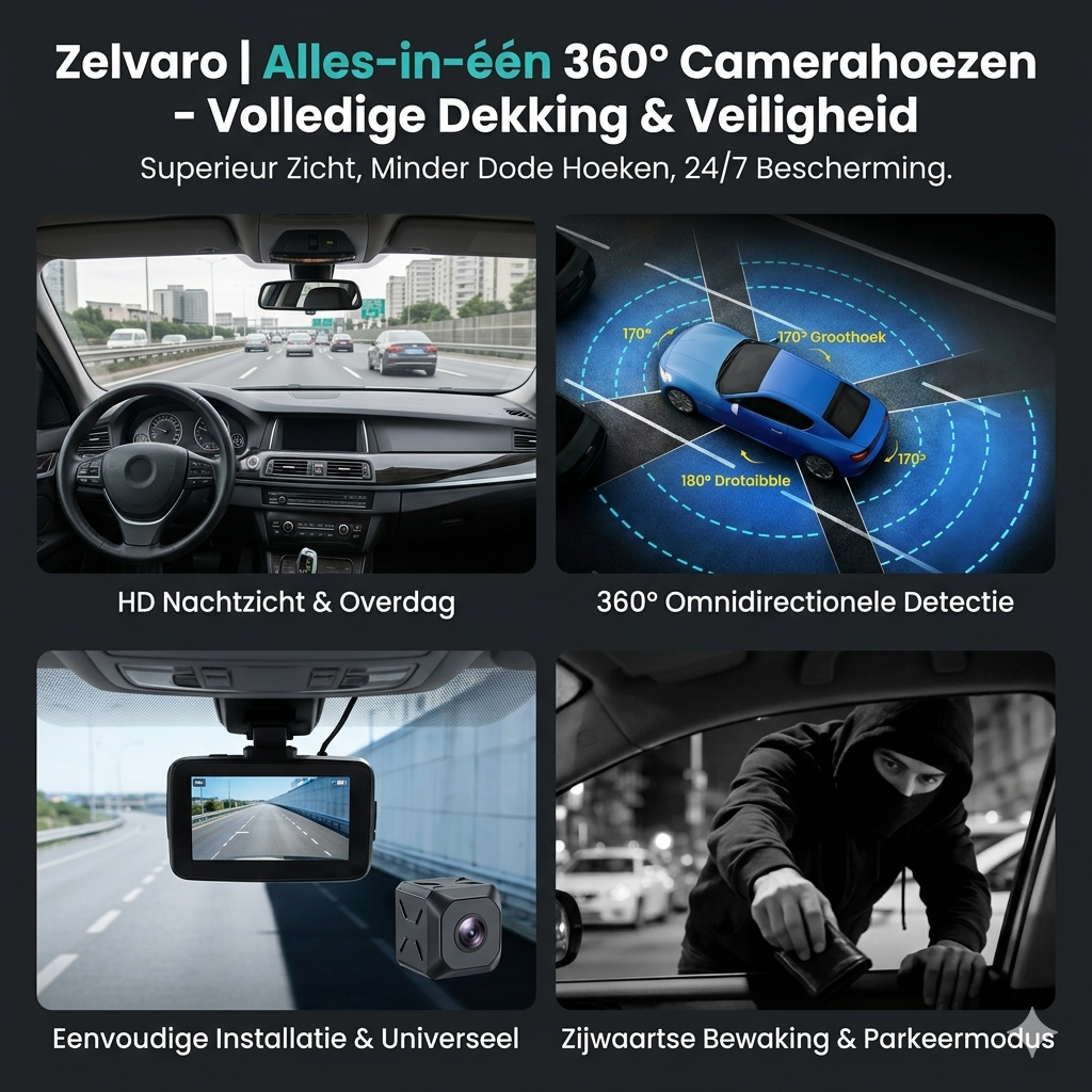 GuardianDrive - 360° Ultra HD 4-Way Dashcam